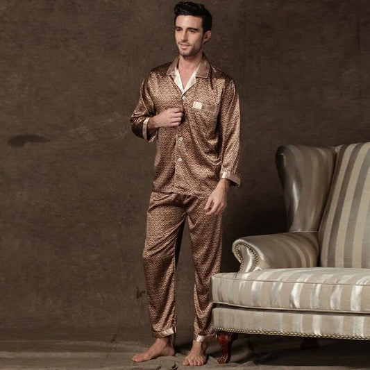 Mönstrat pyjamasset för herrar