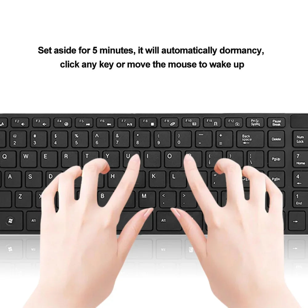 Spanish/Hebrew/Russian/Korean New 2.4G Wireless Keyboard and Mouse set For Laptop iPad PC Desktop For Android IOS Windows