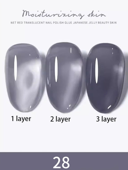 1-30pcs PSK Nude Pink Color Nail Art Ice Transparent Bare Color Nail Enamel 2026 New Net Red Popular White Gel Nail Polish