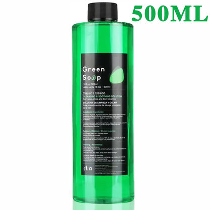 500/250ML Tattoo Green Soap Concentrated Tattoo Cleaning Soap Green Algae Soap with Foam Pump Bottle Tattooing Piercing Supplies