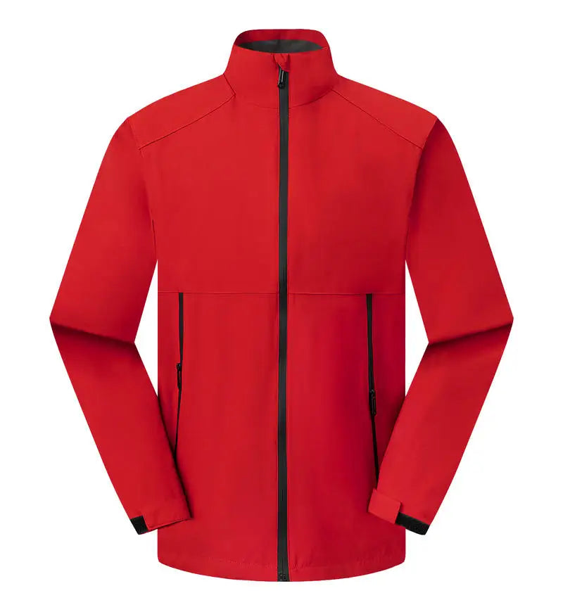 Outdoor Camping Waterproof And Windproof Stand Collar Jacket Custom Printed Embroidery Company Logo Outdoor Fishing Jacket 4xl