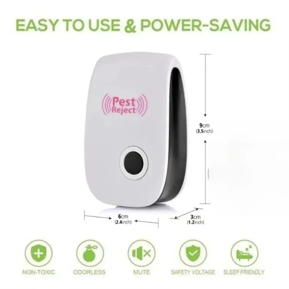 Plug-In Ultrasonic Pest Repeller,Electronic Insect Control,Mosquito Repellent For Home,Repels Mice Ants Spiders Cockroaches