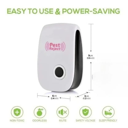 Plug-In Ultrasonic Pest Repeller,Electronic Insect Control,Mosquito Repellent For Home,Repels Mice Ants Spiders Cockroaches