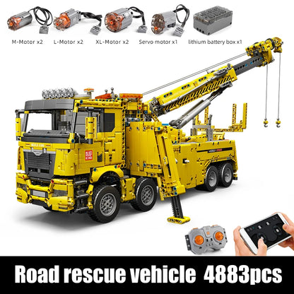 Mould King 17028 Teknisk Brandbil APP & RC Motoriserad Byggsats
