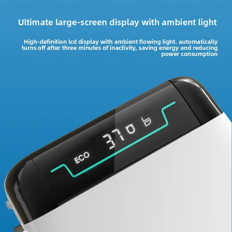 Intelligent Toilet Lid with Automatic Flip and Remote Control for Instant Hot Seat Toilet Cover LCD Display ,Round/Elongated