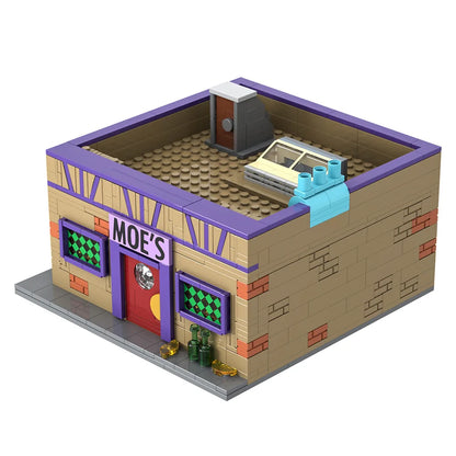 MOC Simpsons Anime Moe's Tavern Byggklossar Modell