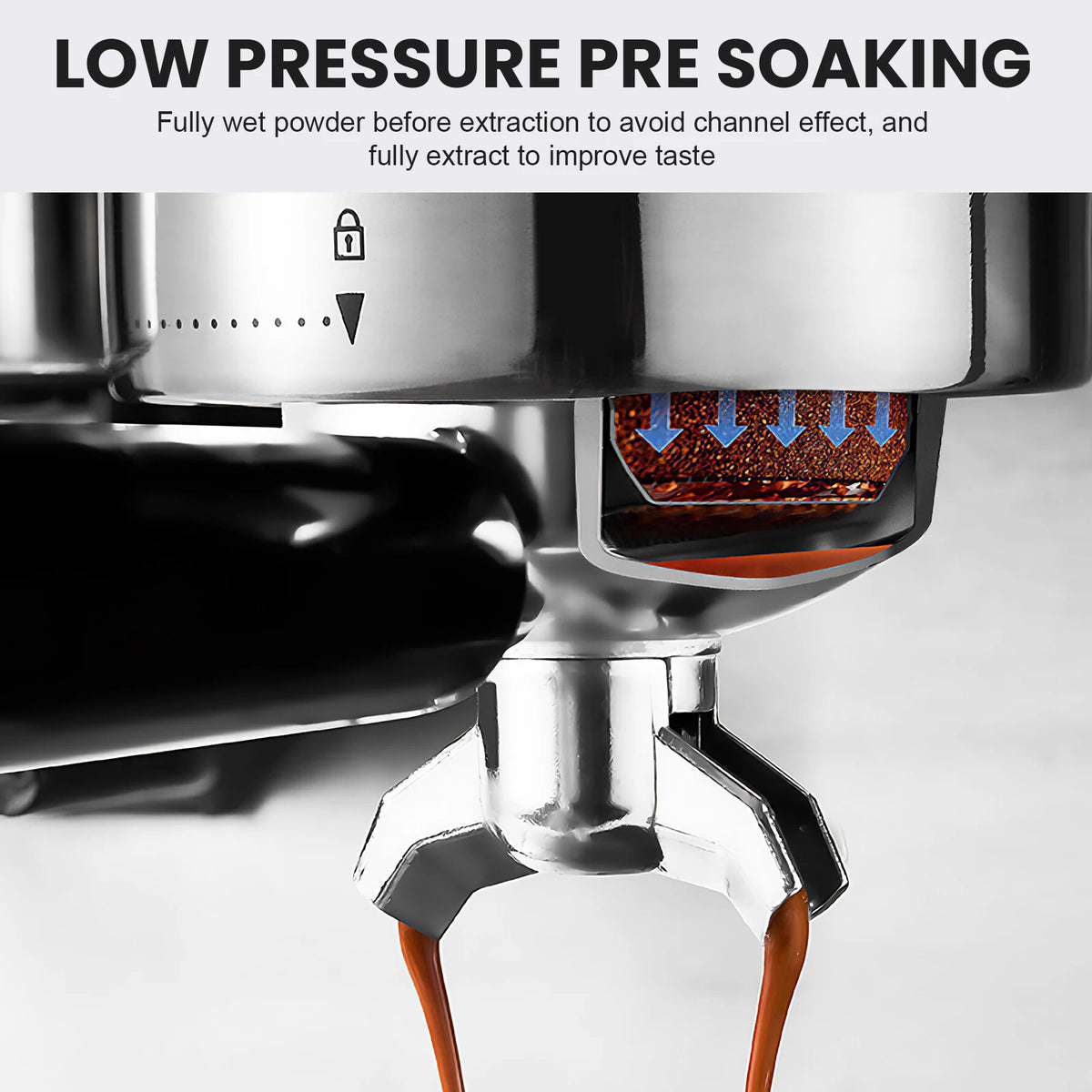 All-in-One Espresso Machine with Titanium Grinder, TFT Touchscreen, Pre-Infusion & Auto Milk Frother, Hot & Cold Brew, 8 Presets, Black/Silver