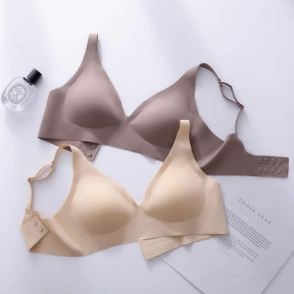 Push-Up Seamless Bras For Women Non-wire Brassiere V-neck Bralette Removable Pads Sports No Trace Underwear Sexy Lingerie S-3XL