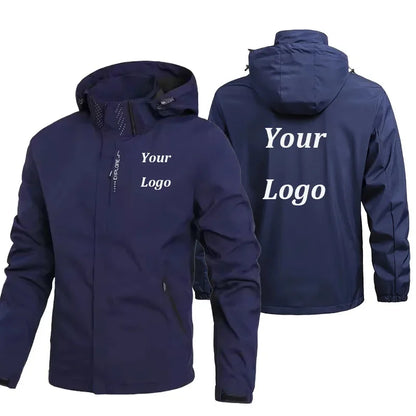 Waterproof Windproof Hooded Jacket For Men Women Outdoor Hiking Coat Spring Autumn Raincoat Custom Logo