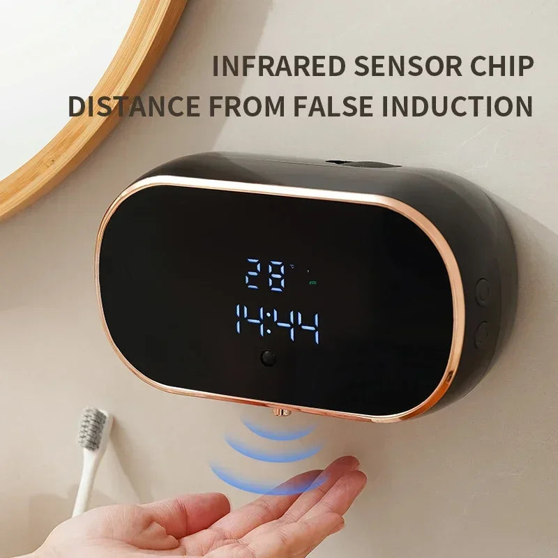 Automatic Foam Soap Dispensers for Bathroom Smart Washing Hand Machine with USB Charging Two Colors with ABS Material