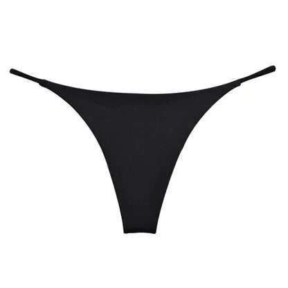 Women Sexy Low Waist G-string Underwear Pure Color Breathable Seamless Thong Thin Lace String Panties Briefs Intimate Lingerie