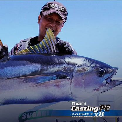 Varivas Avani Casting PE Max Power X8 Braided Fishing Line - Length:300m/330yds,Size:20-78LB Japan 8 Strand PE Braid Line