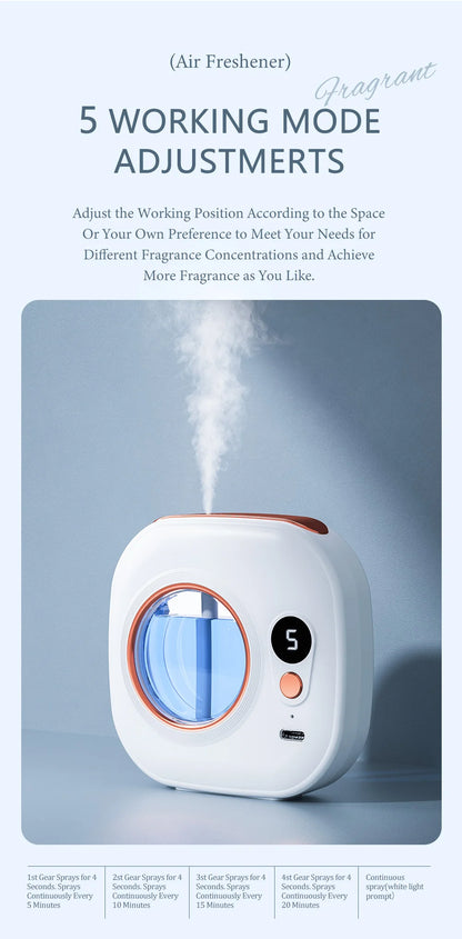 Rechargeable automatic aroma diffuser, essential oil diffuser, aroma essential oil, hotel bathroom aroma machine gift