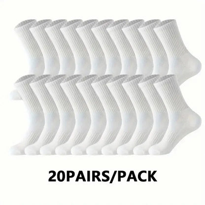 Unisex Antilukt Strumpor 10- eller 20-pack – Andningsbara, Svettabsorberande, Alla årstider