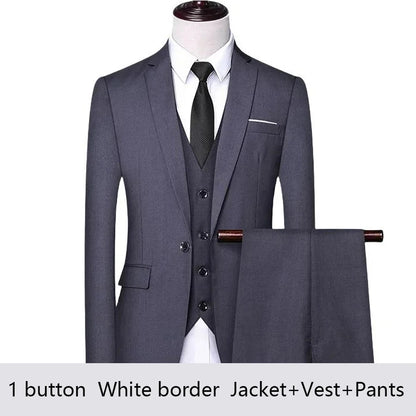High Quality Men Suits For Wedding 2 Pieces 3 Sets Blazers Stretch Elegant Formal Jackets Vest Pants Full 2025 Tailored Costume