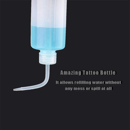 Tattoo Wash Bottle Safety Bottles Watering Tools Plastic Squeeze Bottle with Scale Labels for Succulent Cleaning Washing Tattoo