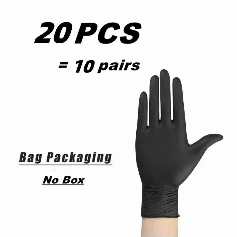 Svarta Nitrilhandskar Engångs – Latexfria, S–XL, 10/20/50/100-pack