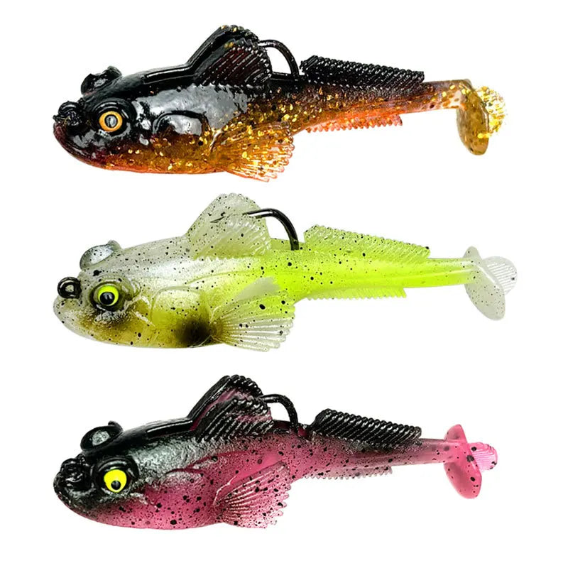 10g 13g 18g Goby Soft Lure T-tail Swim Bait Fishing Accessories Jump Fish Fishing Lures Pre Weighted Soft Lure