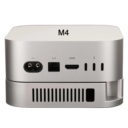 DOXONN Ställ för Mac Mini M4/M4 Pro – 360° Ventilation Dammskydd Halkfri Silikon PC+ABS Trådlöst Signal-vänlig, Silver