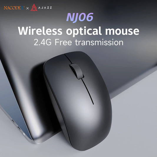 AJAZZ AJ06 trådlös gamingmus 2,4 GHz – svart, 59 g