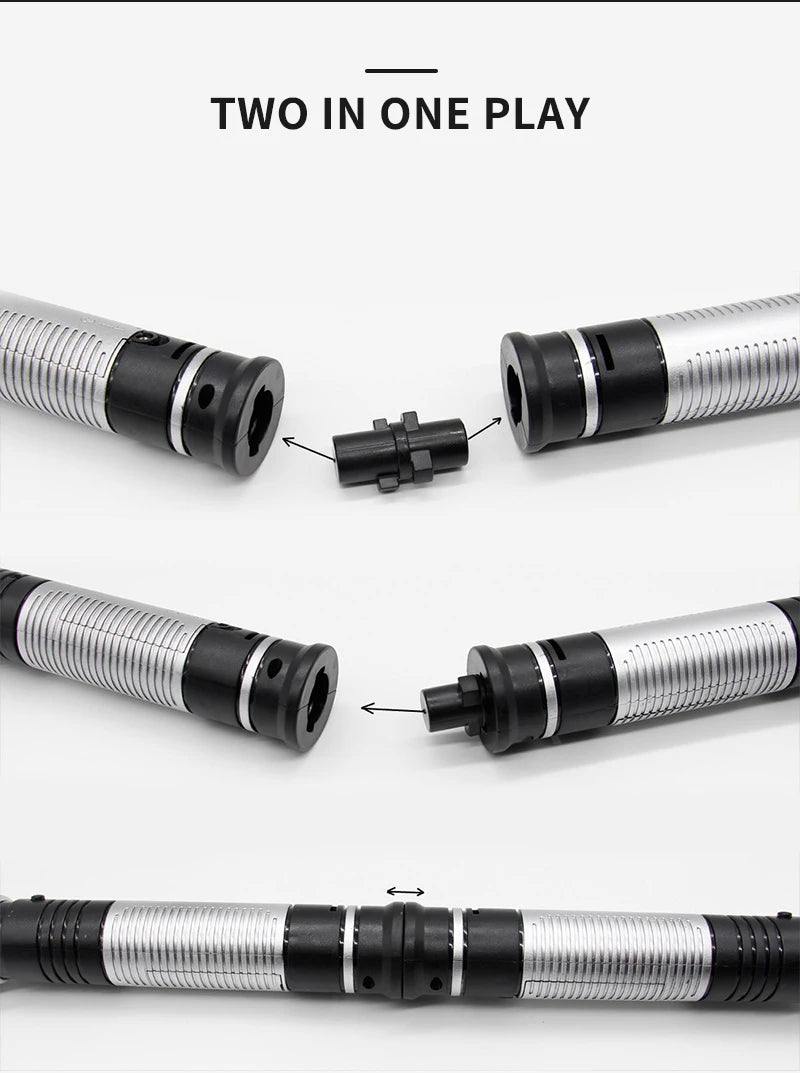 Lightsaber 2 In 1 RGB Adjustable Light Saber Toys Children Double Switch Sword Toys For Boys Luminous Gifts Light Saber