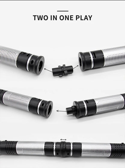 Lightsaber 2 In 1 RGB Adjustable Light Saber Toys Children Double Switch Sword Toys For Boys Luminous Gifts Light Saber
