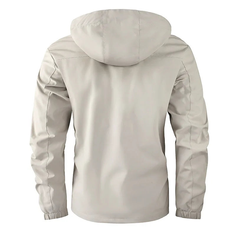 Vindtät Hoodie Jacka Herr – Vattentålig Softshell Vinterjacka Plus Size