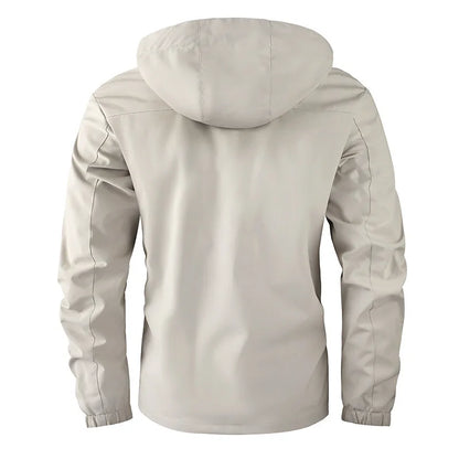 Vindtät Hoodie Jacka Herr – Vattentålig Softshell Vinterjacka Plus Size