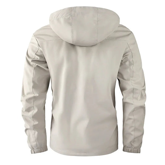 Vindtät Hoodie Jacka Herr – Vattentålig Softshell Vinterjacka Plus Size