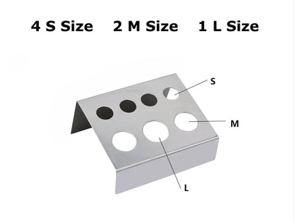 KVM 1Pc Stainless Steel 7 Holes Container Stand Tattoo Ink Pigment Cups Cap Stand Holder Storage Container for Permanent Makeup