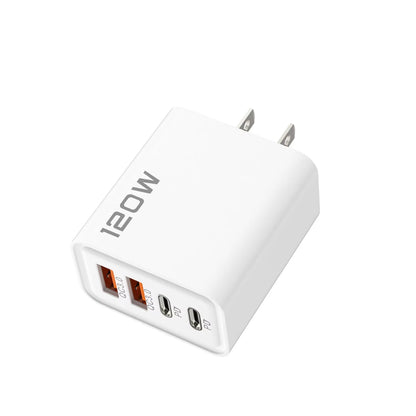 4-port USB-laddare med PD/QC3.0 – EU, US, UK och kabelvarianter