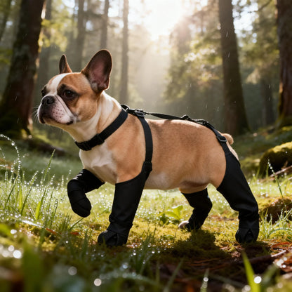 Waterproof Dog Boots Anti-Slip Dog Shoes Pet Paw Protector Dog Rain Booties Dog Outdoor Sock Shoes for Walking Running Hiking