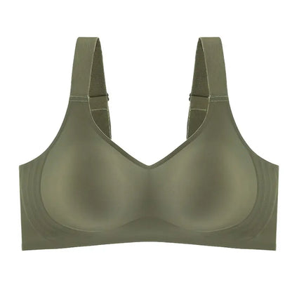 Beautiful Back Large Size Soft Support Push-up Bra For Women, Seamless One-piece, Wire-free, Adjustable Sports Thin Bra Seamless