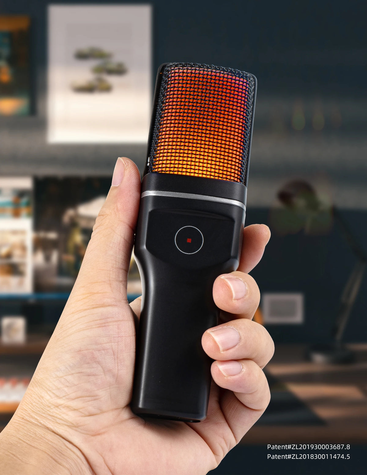AyeBeau K6 kondensatormikrofon med stativ för streaming
