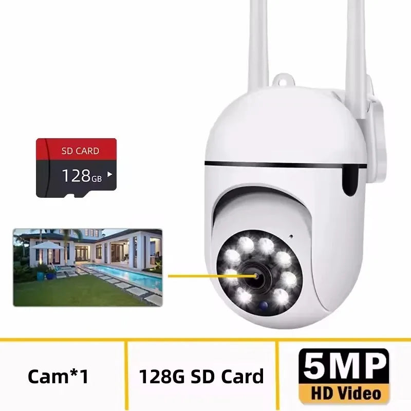 8MP Wifi Wireless Security Surveillance PTZ Camera 2 Lens 8X Zoom Camera 5MP Tracking Two-way Audio Night Color Pet Baby Monitor