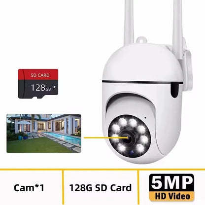 8MP Wifi Wireless Security Surveillance PTZ Camera 2 Lens 8X Zoom Camera 5MP Tracking Two-way Audio Night Color Pet Baby Monitor