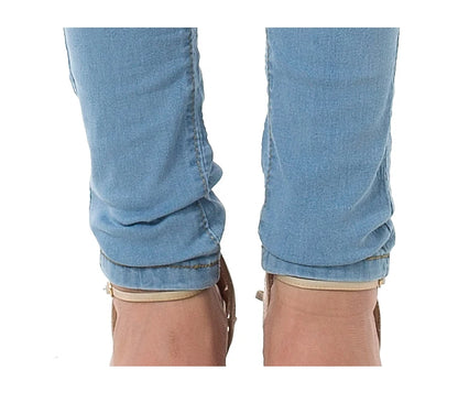 Bleached Distressed Women Pencil Denim Pants Ankle Length Jeans Skinny Washed Pockets High Waist Jean Zipper Fly Casual 2024
