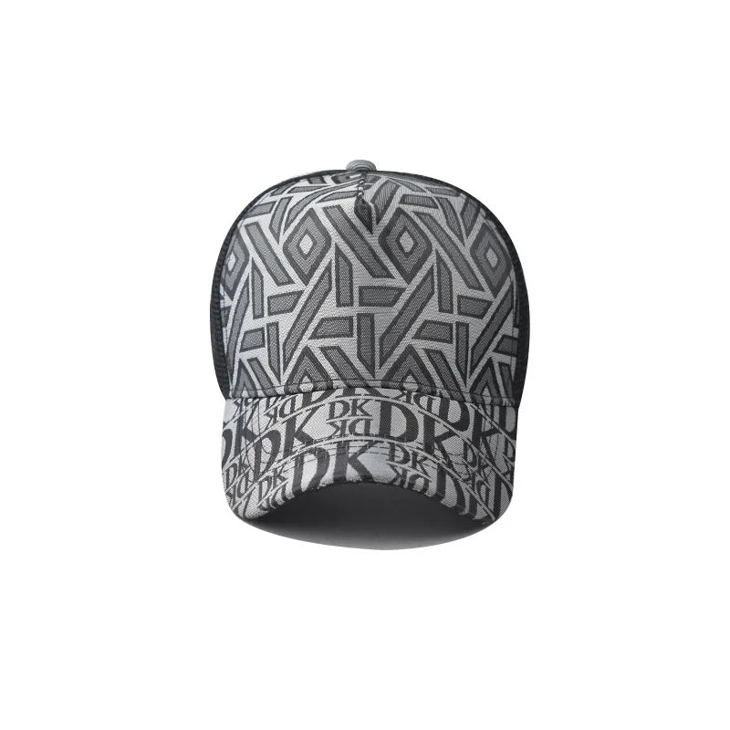 54-60Cm Adjustable New Thousand Birds Rhombus Plaid Baseball Men's and Women's Plaid Cap Plaid Fashion Hat Black Flat Brim Hat