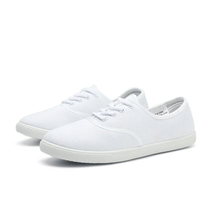 Canvas-sneakers för dam – andningsbara i stor storlek med platåsula