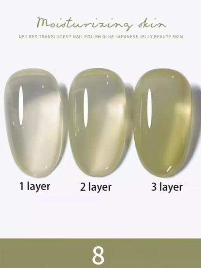 1-30pcs PSK Nude Pink Color Nail Art Ice Transparent Bare Color Nail Enamel 2026 New Net Red Popular White Gel Nail Polish