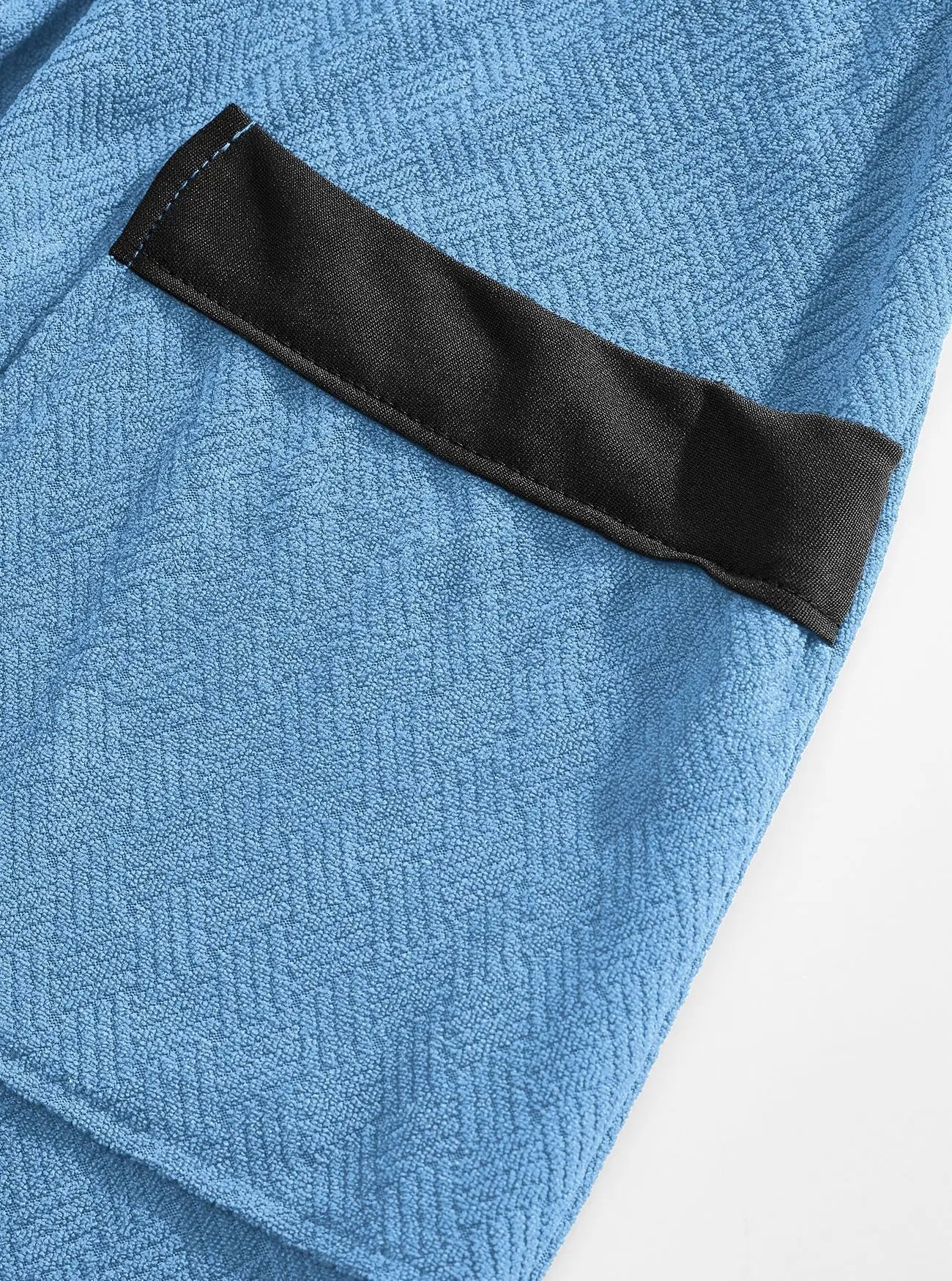 Men's Twill Fabric Long Bathrobe with Belt Design, Double Pockets, Casual Home Pajamas, Loose Fit, Hotel Resort Style, Nightwear