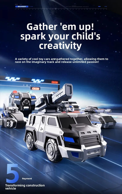 Magnetisk Transformerrobot – Polisbil Förvandlas till Giant Mecha-Robot Lysande Detaljer Pojkar 14+ År Hot Toys 2026