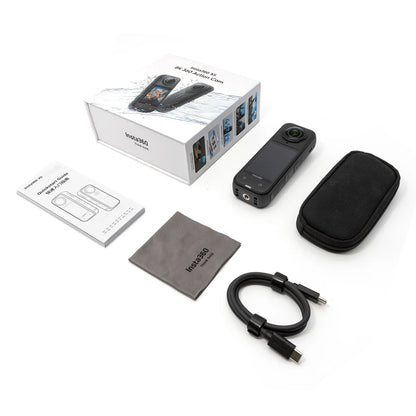 Insta360 X5 Waterproof Action Camera 8K 360° HDR Video Enhanced Low Light Replaceable Lenses 3H Battery Life Triple AI Chip