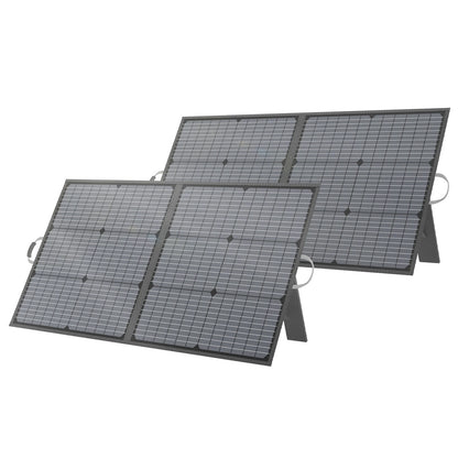 MHPOWOS Portabel Solpanel – 110W/220W/400W, Monokristallin 23,5%, IP67, Kickstands, Jackery/EcoFlow/Bluetti, Camping/Husbil/Off-Grid, Multi-lager