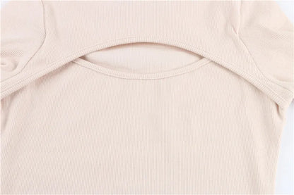 Cross-border foreign trade new autumn and winter bra long sleeve knit hoodie women's Europe and the United States single top