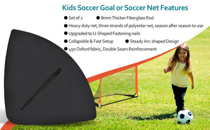 Football Goal for Garden Football Net Pop Up Goals Set Soccer Goal Net for Backyard Birthday Gift for  Soccer Training
