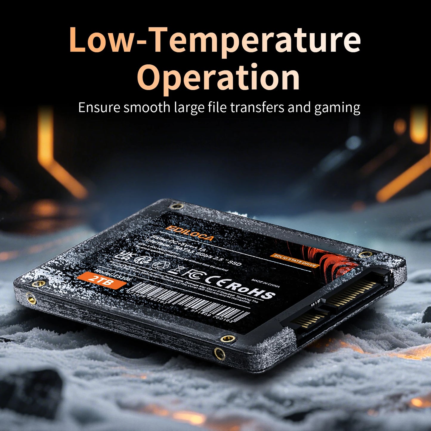 Ediloca ES106 M.2 SATA SSD 6Gb/s NVME 550 MB/s 3D NAND TLC Internal Hard Drive for Ultrabooks Tablet Computers and Mini PCs