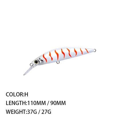 Freshwater Bait Mino 90MM110MM Ultra-long Cast Utra-long Bait Sinking Weight 27g37g Perch Bait Trolling Bait Fishing Tackle