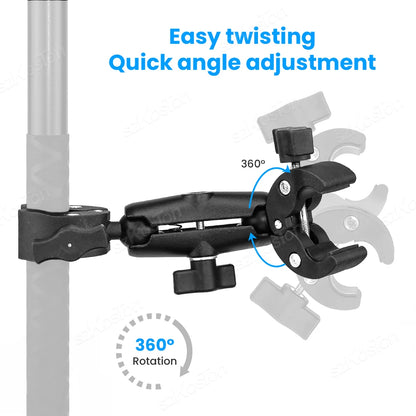 For Insta 360 X5 X4 X3 GO 3S Motorcycle Bicycle Clip Bracket for GoPro 13 12 11 DJI Action 6 Bike Selfie Stick Camera Accessory