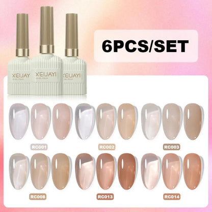 XEIJAYI 6Pcs 15Ml Nail Gel Polish Set Perfect For Soak Off Gel Nail Polish Or Home & Salon Nail Art Diy